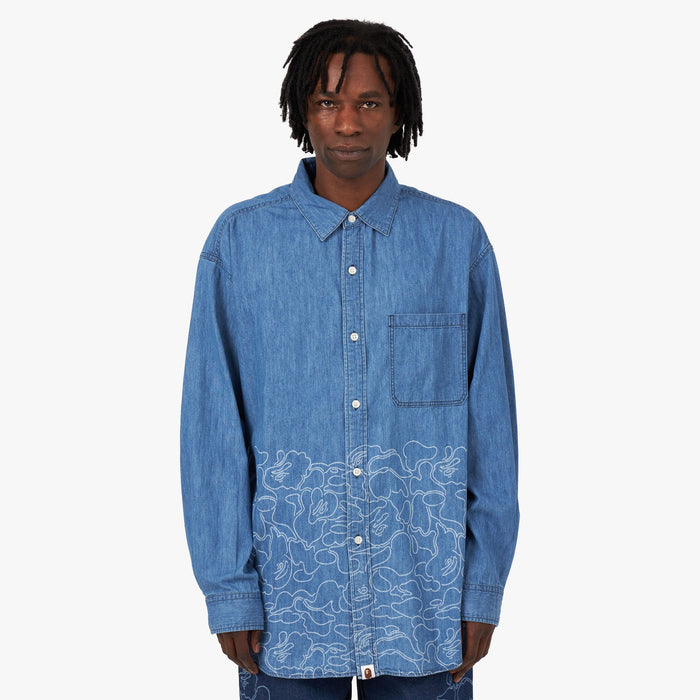 BAPE 30e Anniversaire Shirt en Denim / Indigo Clair 1