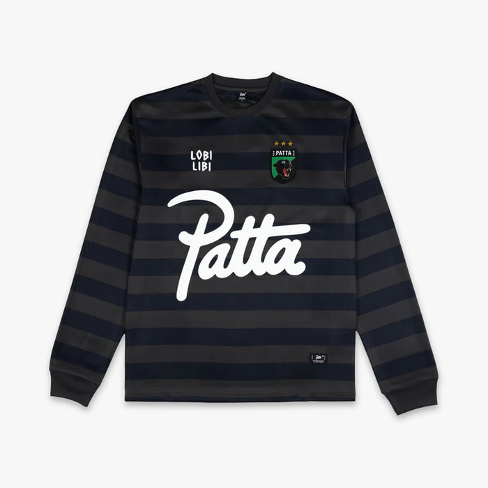 Patta Striped Longsleeve Football Jersey Forged Iron 1