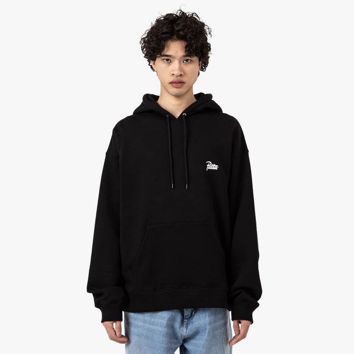 Patta Patta Bark Boxy Hooded Sweater Black 1