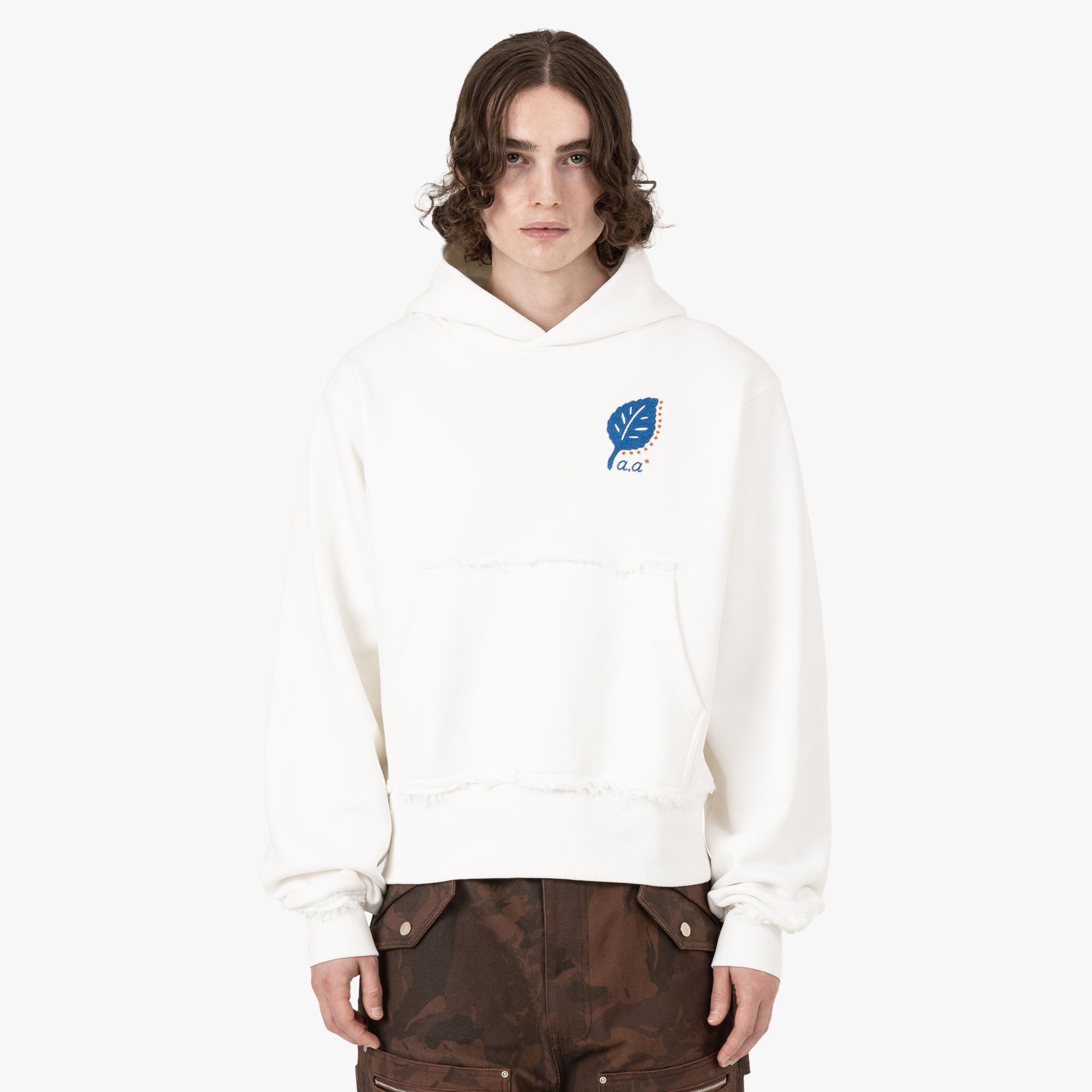 Adidem Asterisks Leaf Pullover Hoodie / Cream 1