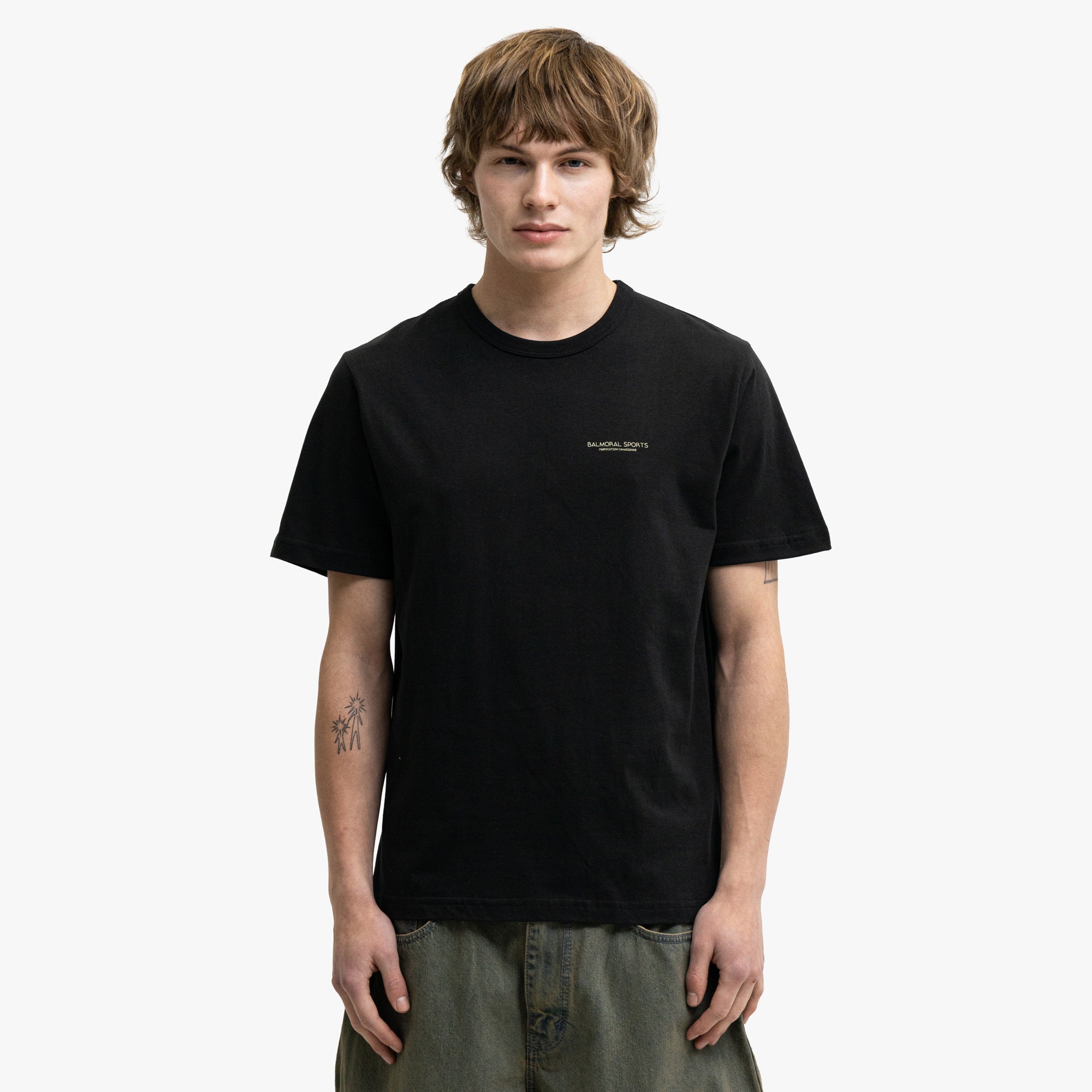 Balmoral Études T-Shirt Washed Black / Cream 1