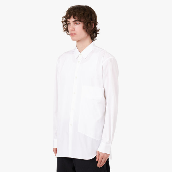 COMME des GARCONS  DEUX 切替シャツ　L ホワイト COMME DES GARCONS HOMME DEUX Panelled Button Down Shirt