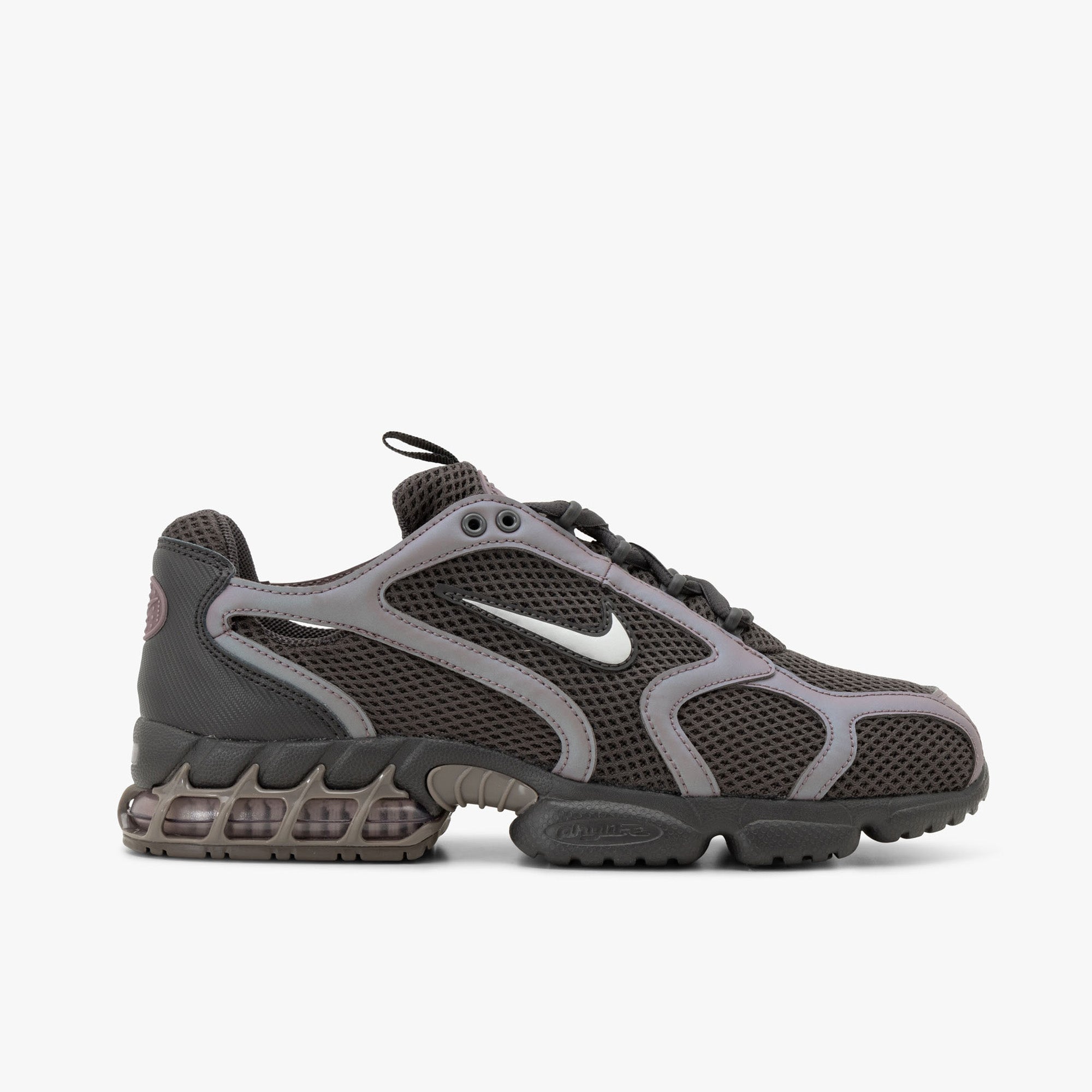 Nike Air Zoom Spiridon Cage 2 / Medium Ash / Metallic Silver - Taupe Grey - Low Top 1