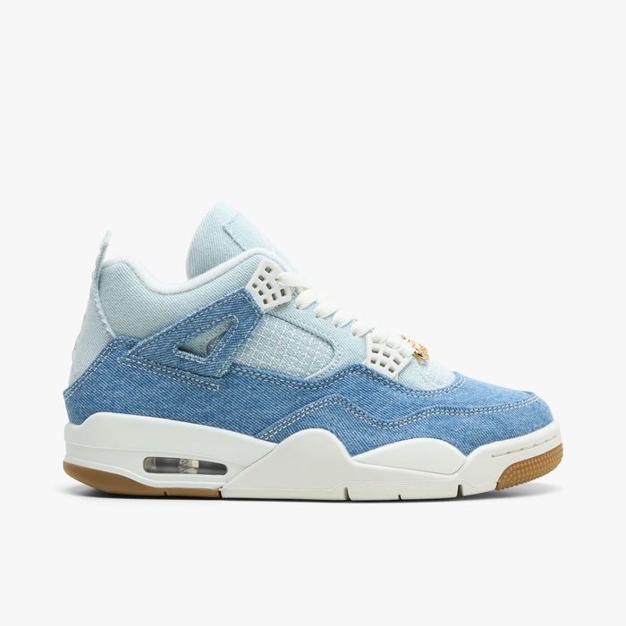 Jordan Women's 4 Retro Sail / Gum Light Brown - Worn Denim 1