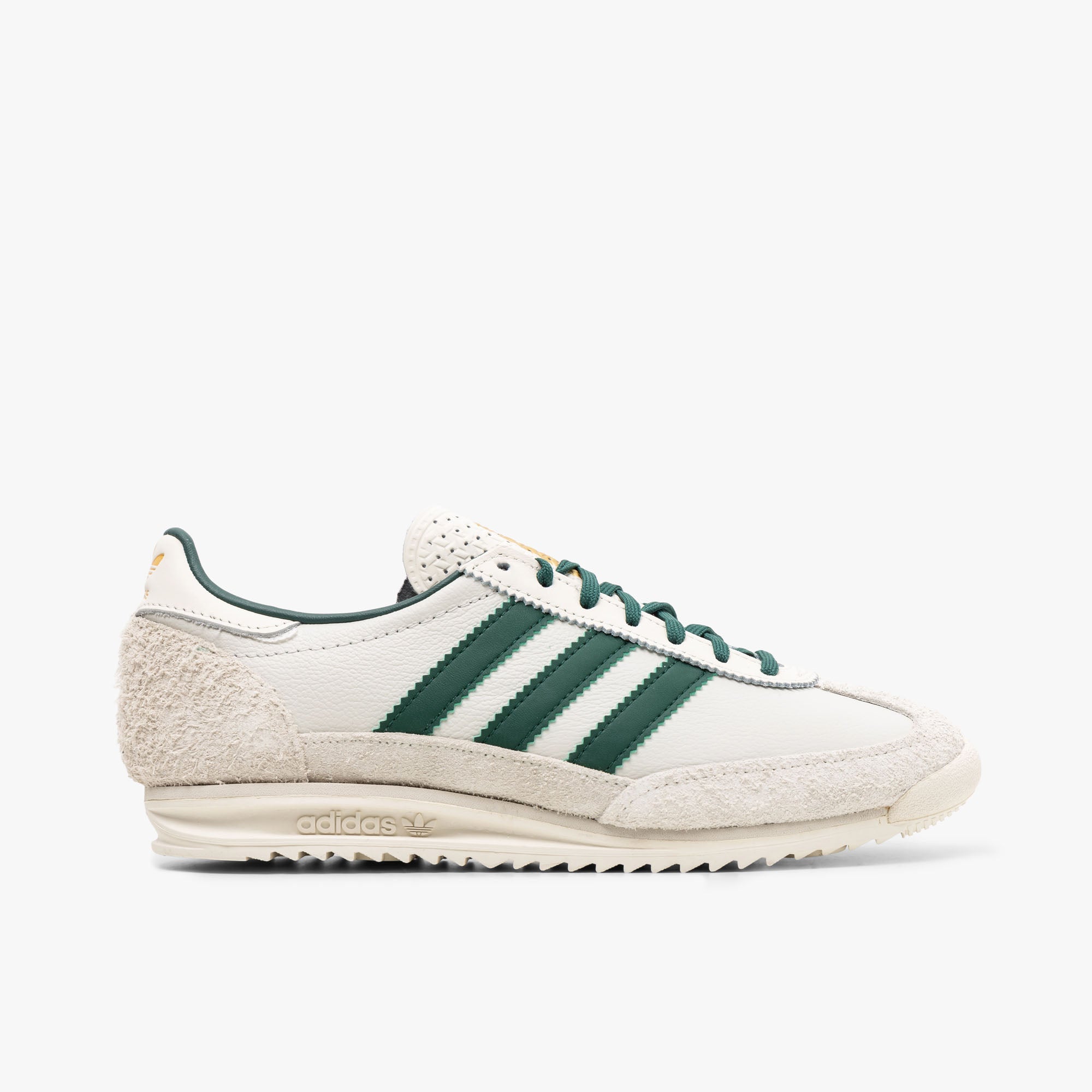 adidas Originals Women's SL 72 OG Off White / Collegiate Green - Orbit Grey - Low Top 1
