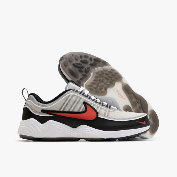 Nike Air Zoom Spiridon Metallic Silver / Sport Red - Black