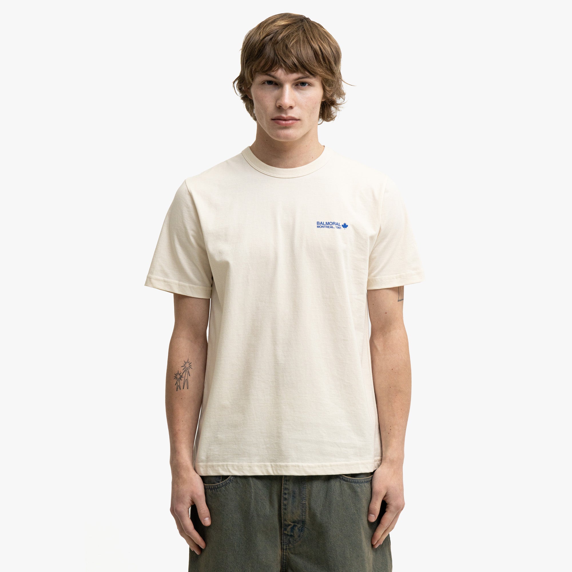 Balmoral Radius T-Shirt Natural / Light Blue 1