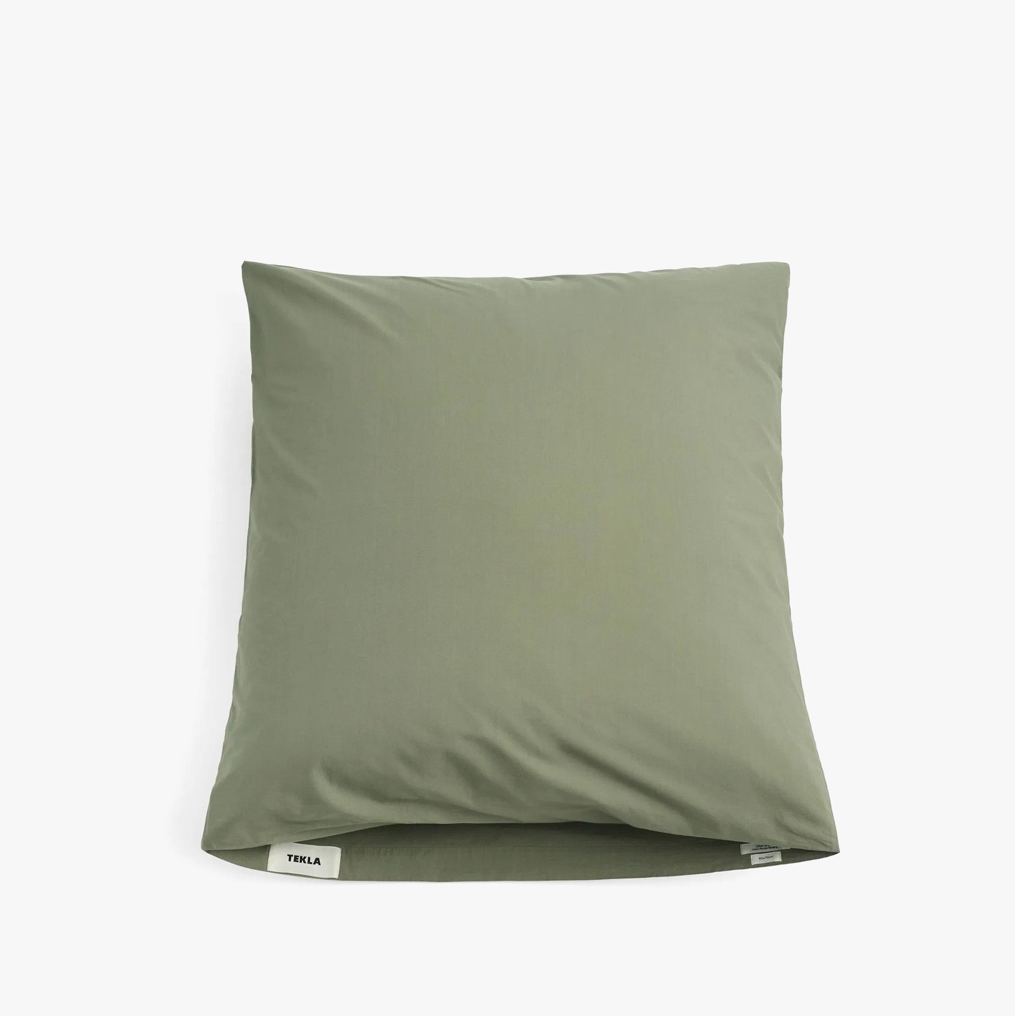 Tekla Cotton Percale Taie d'oreiller/ Vert Olive 1
