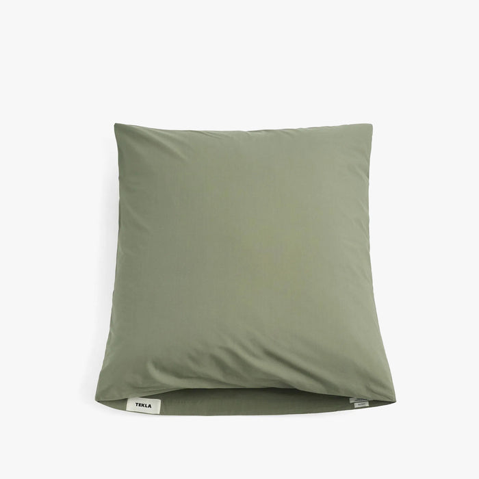 Tekla Cotton Percale Taie d'oreiller/ Vert Olive 1