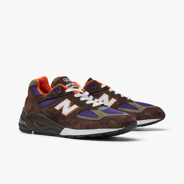 Chaussure MADE in USA M990BR2 de New Balance Brun Gris