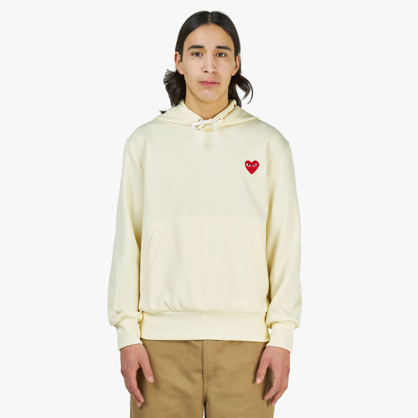 Comme des top garcons cream hoodie