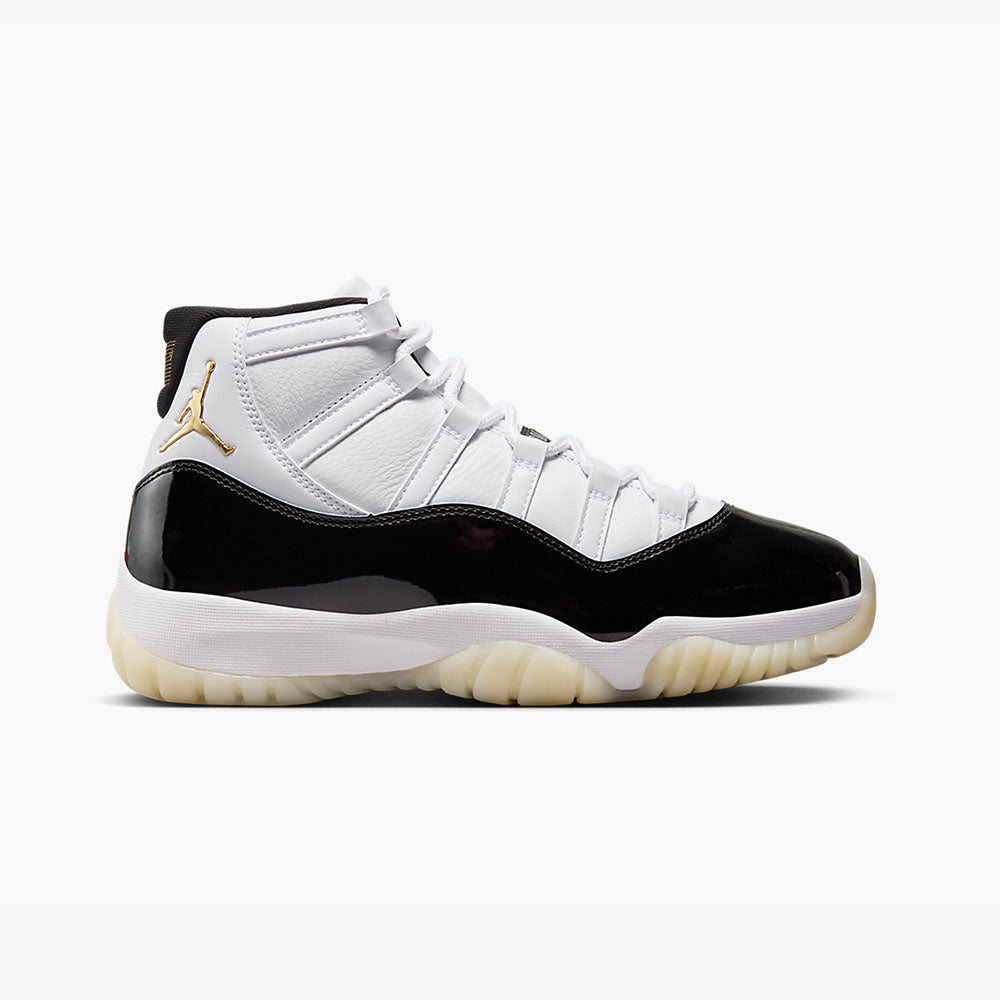 Jordan 11 Retro White / Metallica Gold - Black