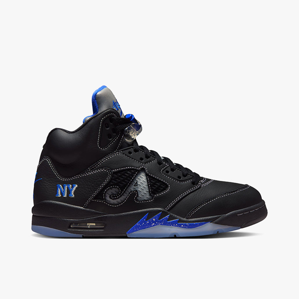 Jordan  x Awake NY 5 Retro OG Black / Racer Blue - Metallic Silver