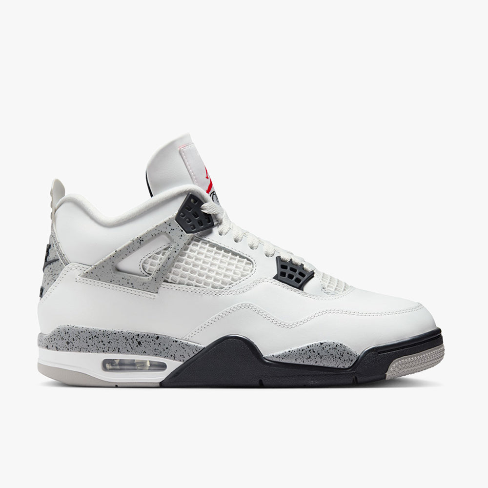 Jordan 4 Retro Summit White / Fire Red - Cement Grey