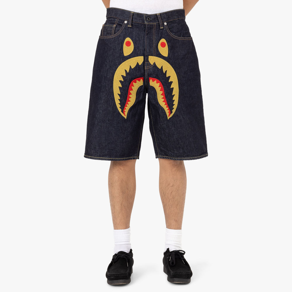 Bape Shark Denim Shorts Indig Livestock