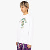 BAPE Liquid Camo College Long Sleeve Shirt / White 2