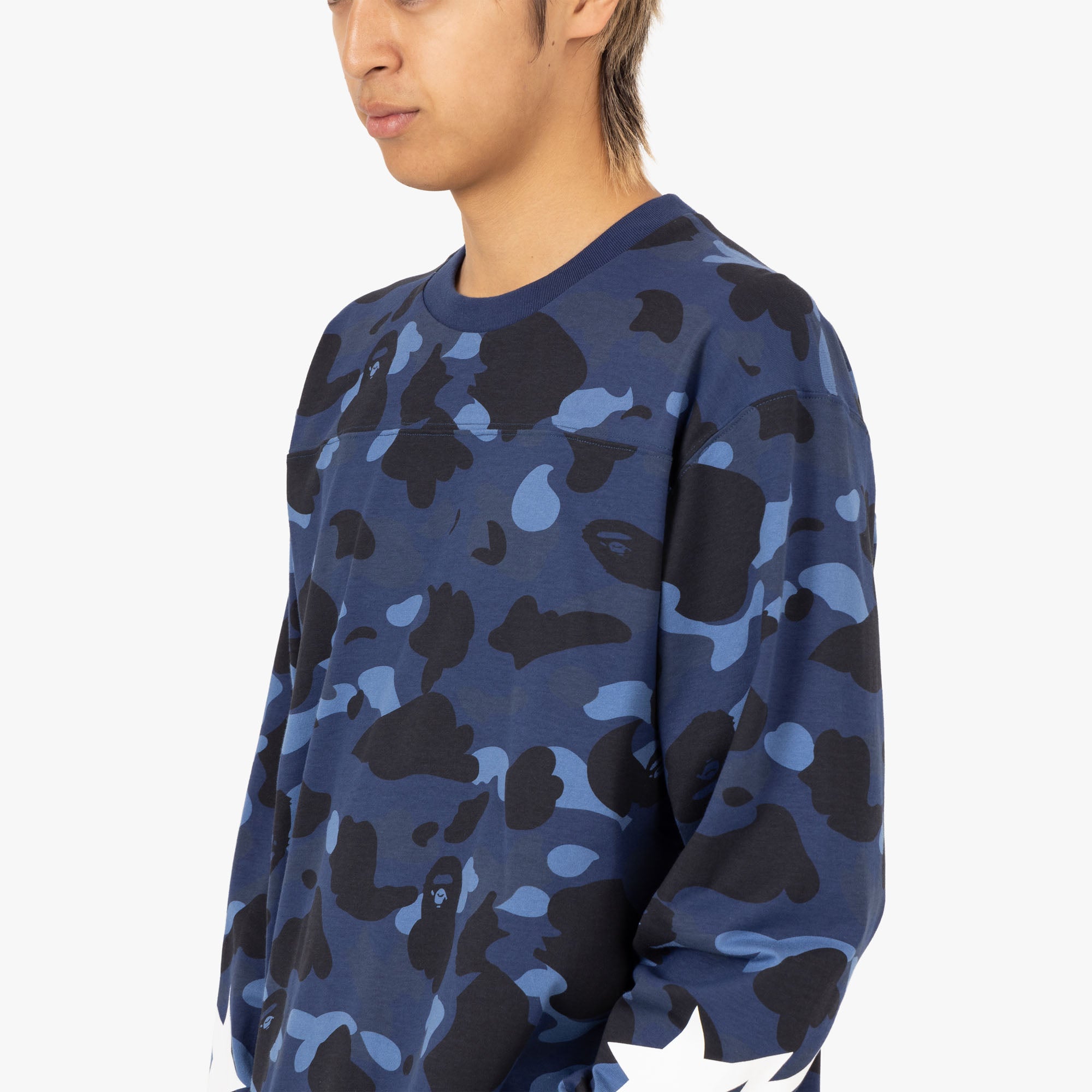 Bape blue camo shirt sales