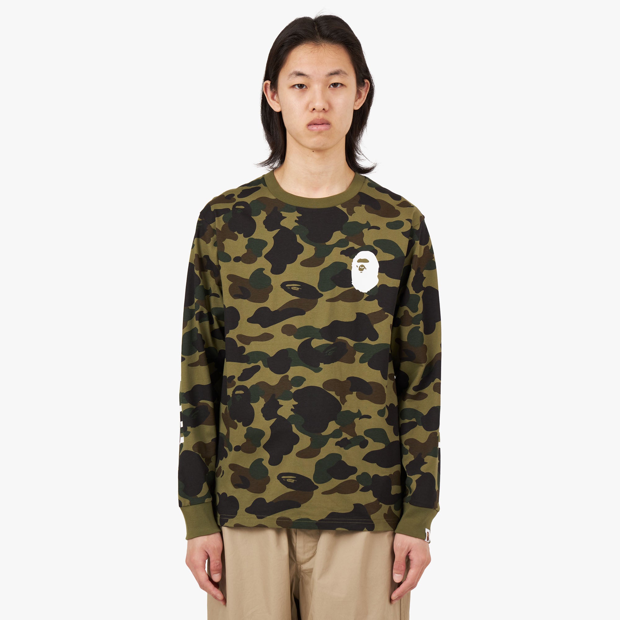 BAPE 1st Camo Long Sleeve / Green 1