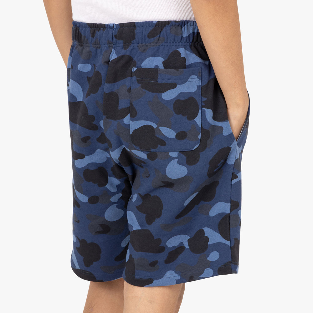 BAPE Color Camo Shark Sweat Shorts Navy Livestock