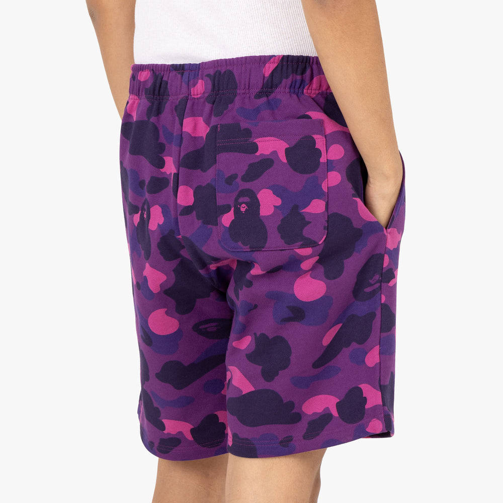 BAPE Color Camo Shark Sweat Shorts Purple