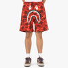 BAPE Color Camo Shark Sweat Shorts / Red 1