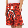 BAPE Color Camo Shark Sweat Shorts / Red 4