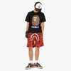BAPE Color Camo Shark Sweat Shorts / Red 6