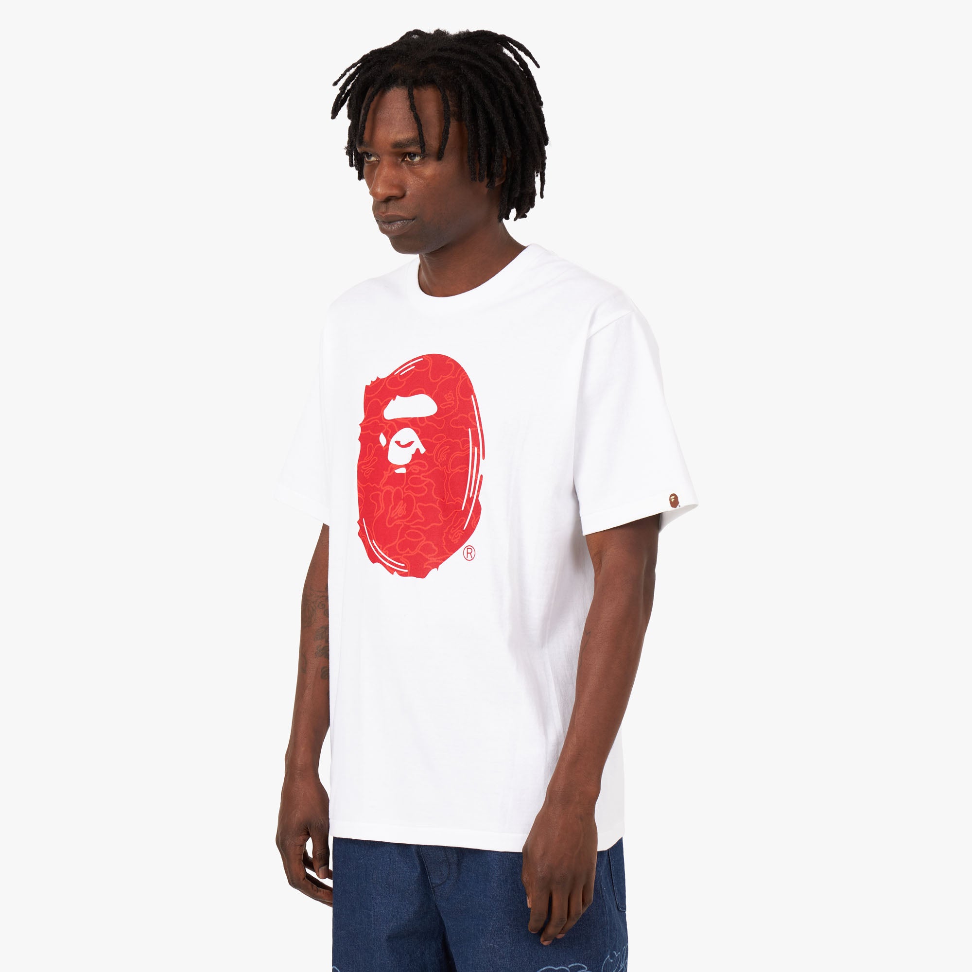 BAPE 30th Anniversary T shirt White Red Livestock