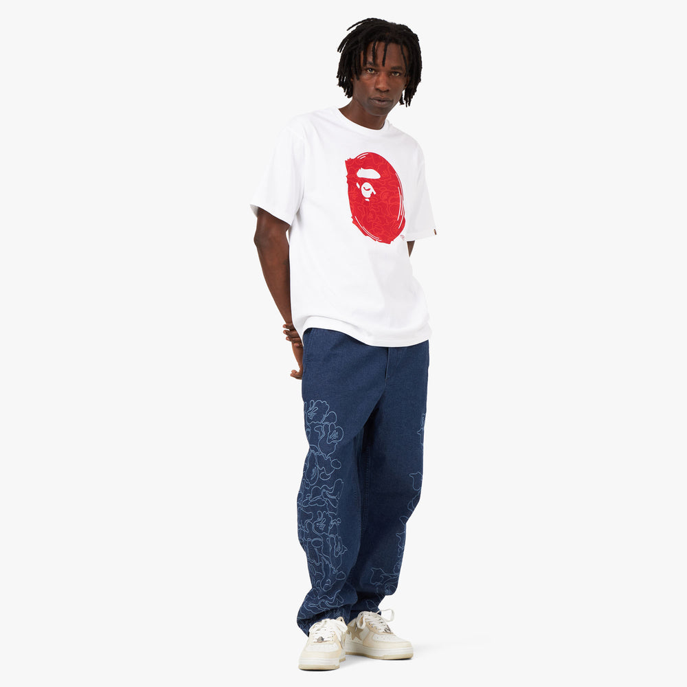 BAPE 30th Anniversary T shirt White Red Livestock