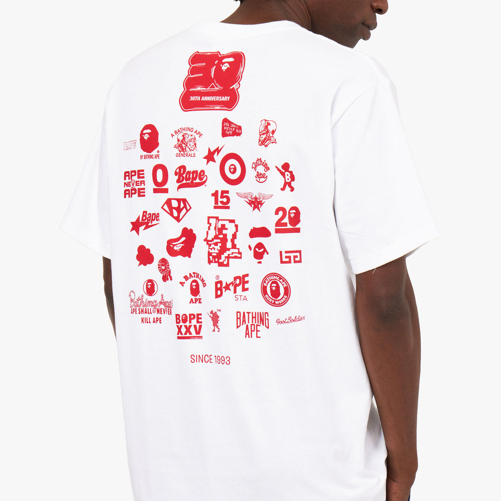 BAPE 30th Anniversary T-shirt #2 White / Red – Livestock