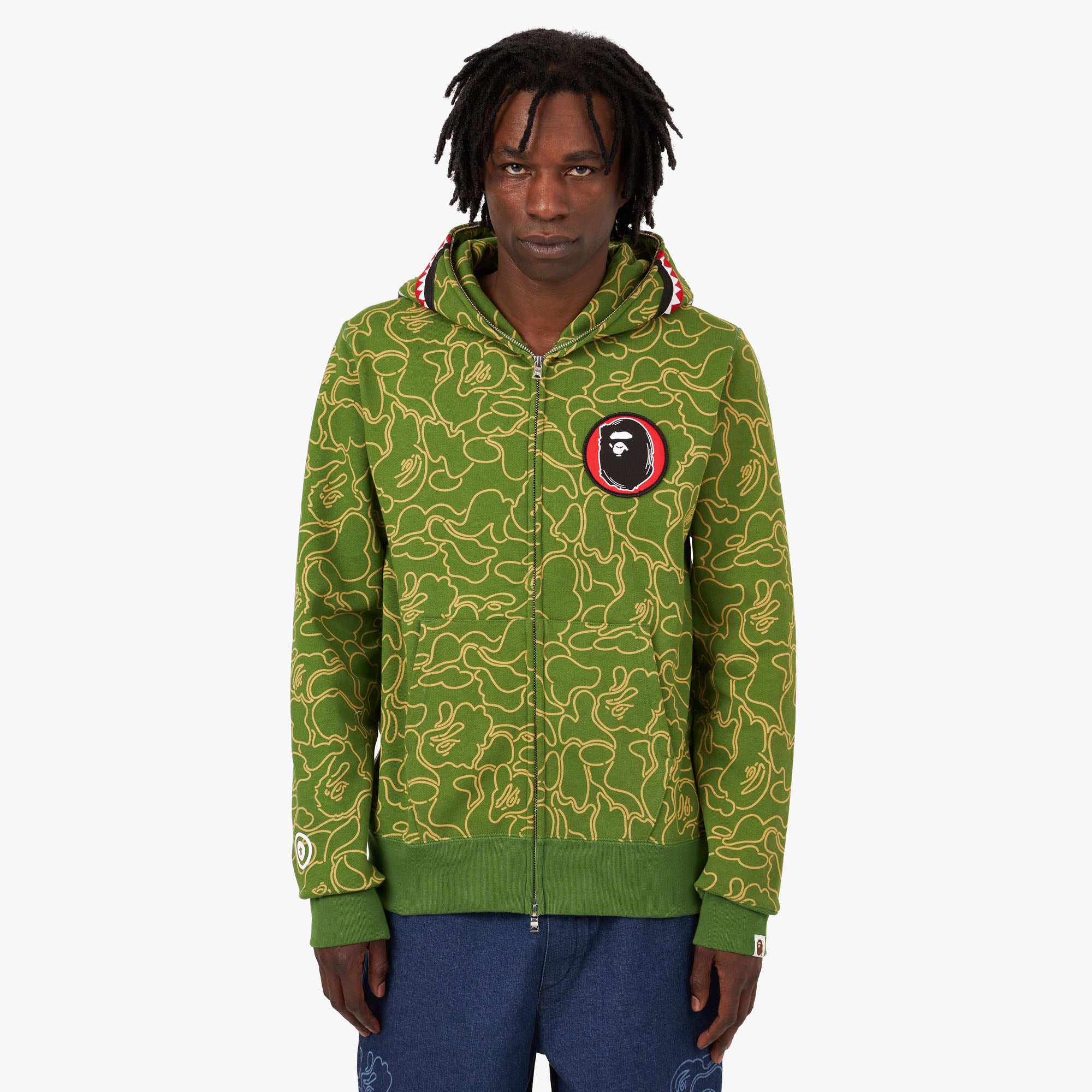 BAPE 30th Anniversary Shark Full Zip Hoodie / Green 1