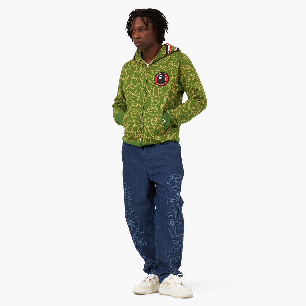 BAPE 30th Anniversary Shark Full Zip Hoodie Green