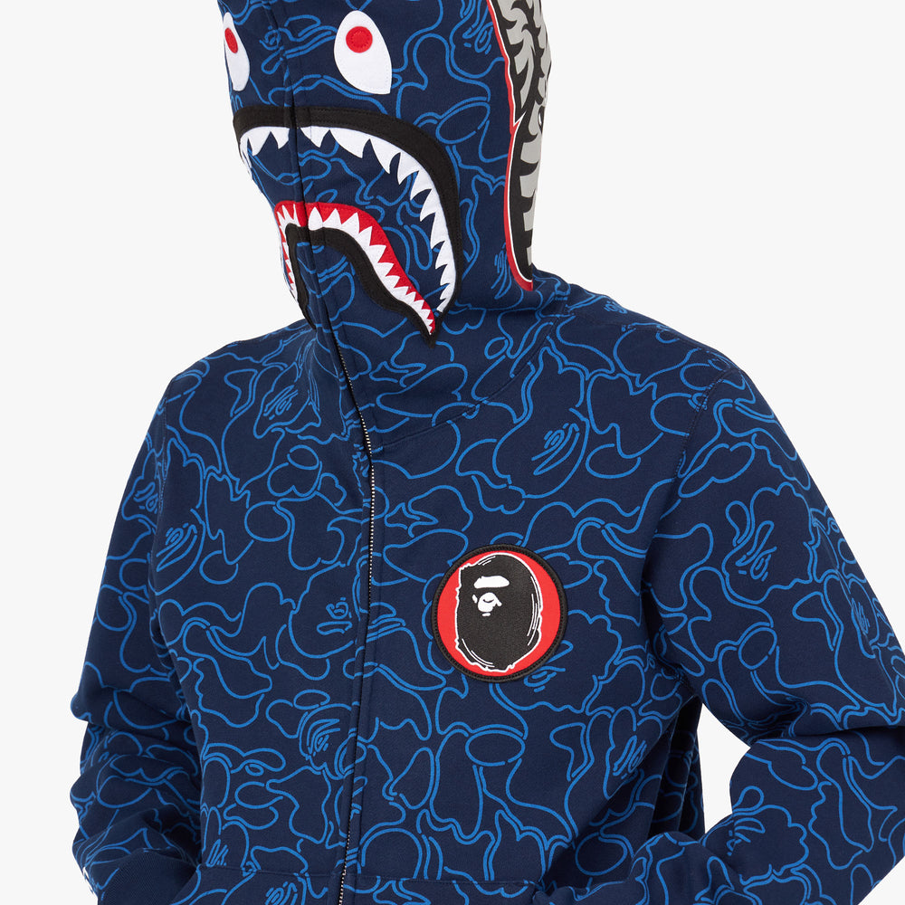 BAPE 30th Anniversary Shark Full Zip Hoodie Blue Livestock