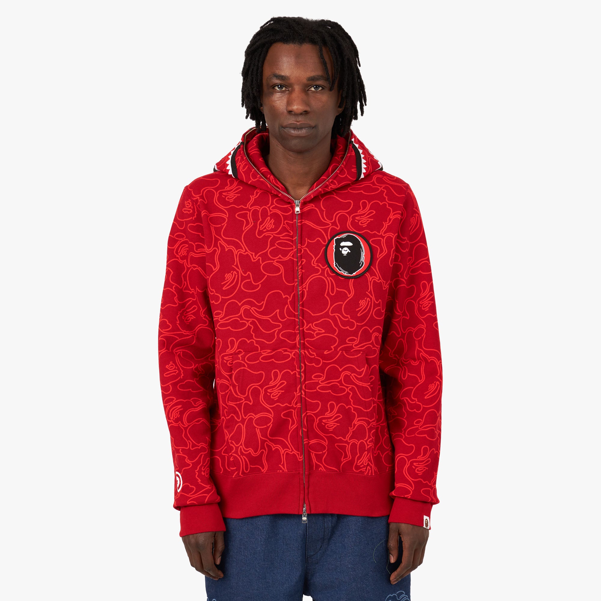 BAPE 30th Anniversary Shark Full Zip Hoodie / Red 1