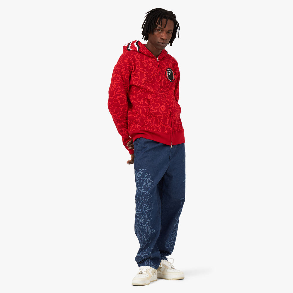 BAPE 30th Anniversary Shark Full Zip Hoodie Red Livestock