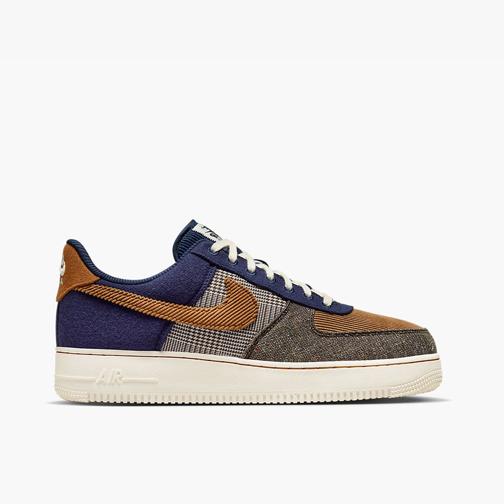 Nike Air Force 1 '07 PRM Midnight Navy / Yale Brown - Pale Ivory - Low Top  1