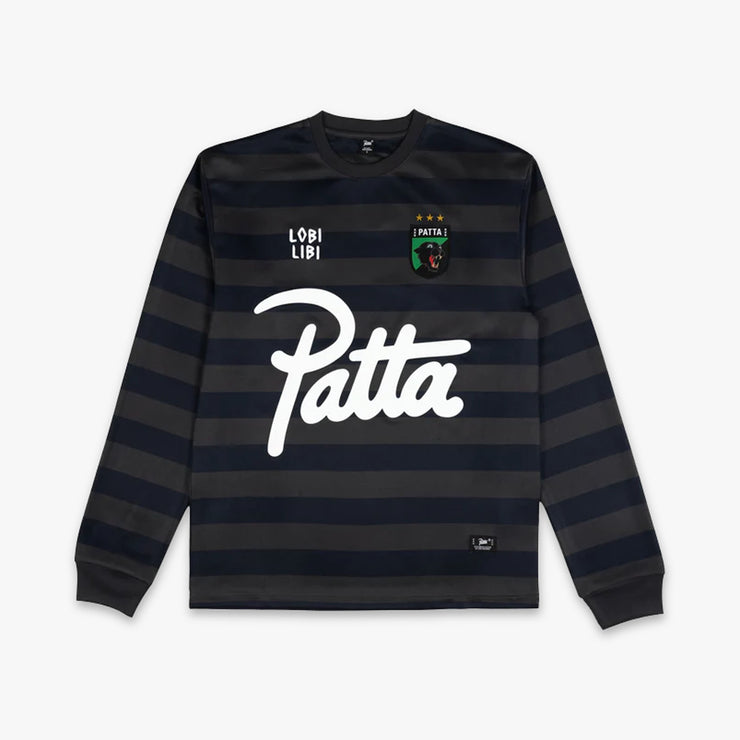 Patta Striped Longsleeve Football Jersey Forged Iron 1