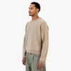 Beams 5 Gauge Garment Dye Cotton Crew Neck Taupe 2