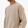 Beams 5 Gauge Garment Dye Cotton Crew Neck Taupe 4