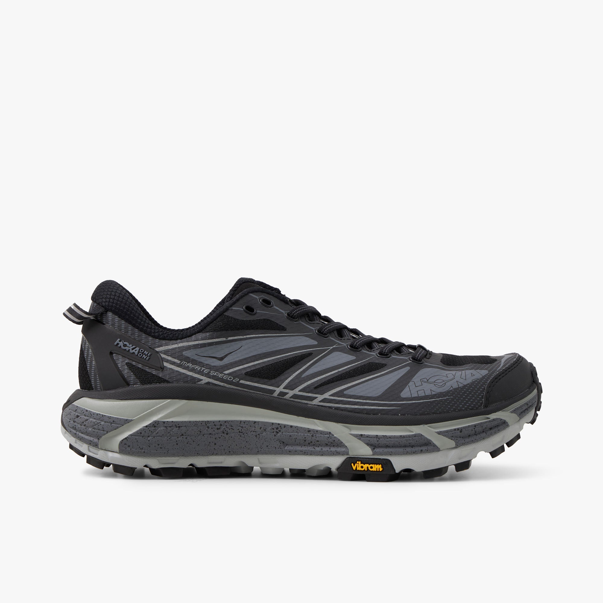 Hoka U Mafate Speed 2 Black / Castlerock - Low Top  1