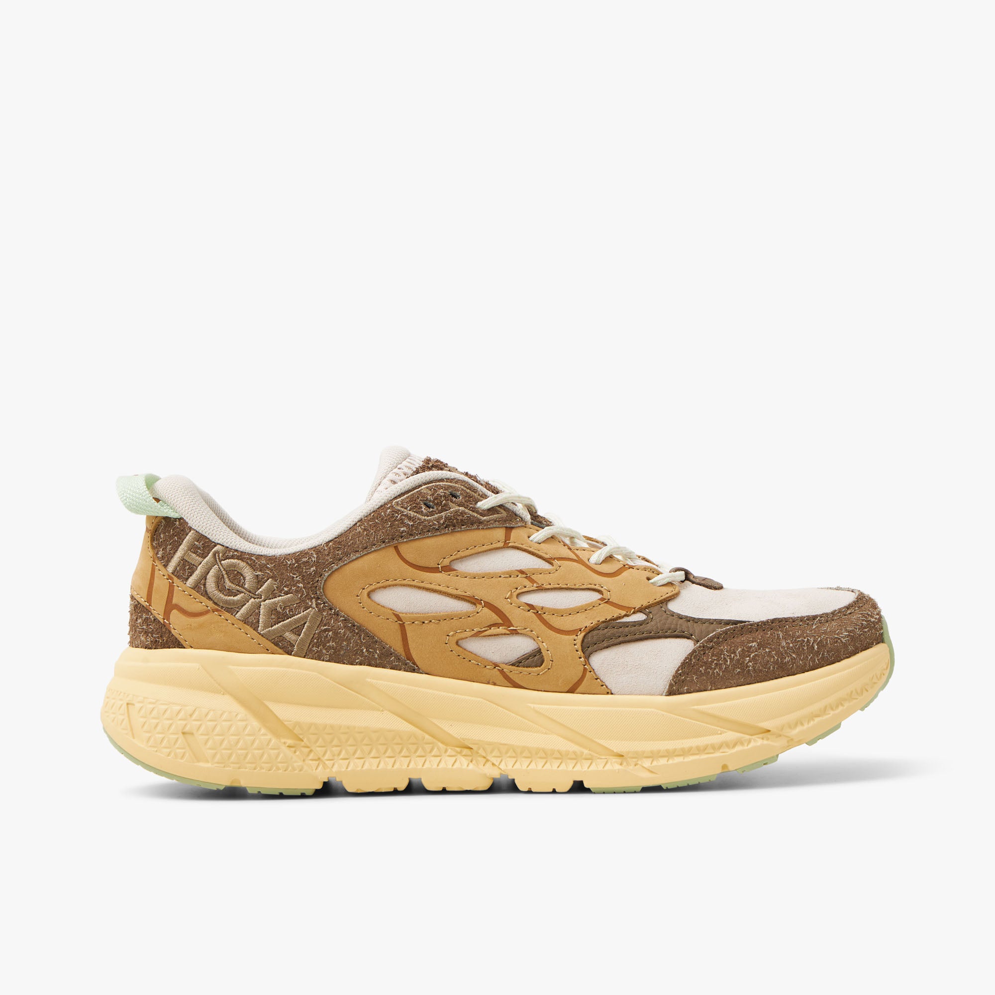 Hoka U Clifton L Suede TP Oat Milk / Pollen - Low Top  1