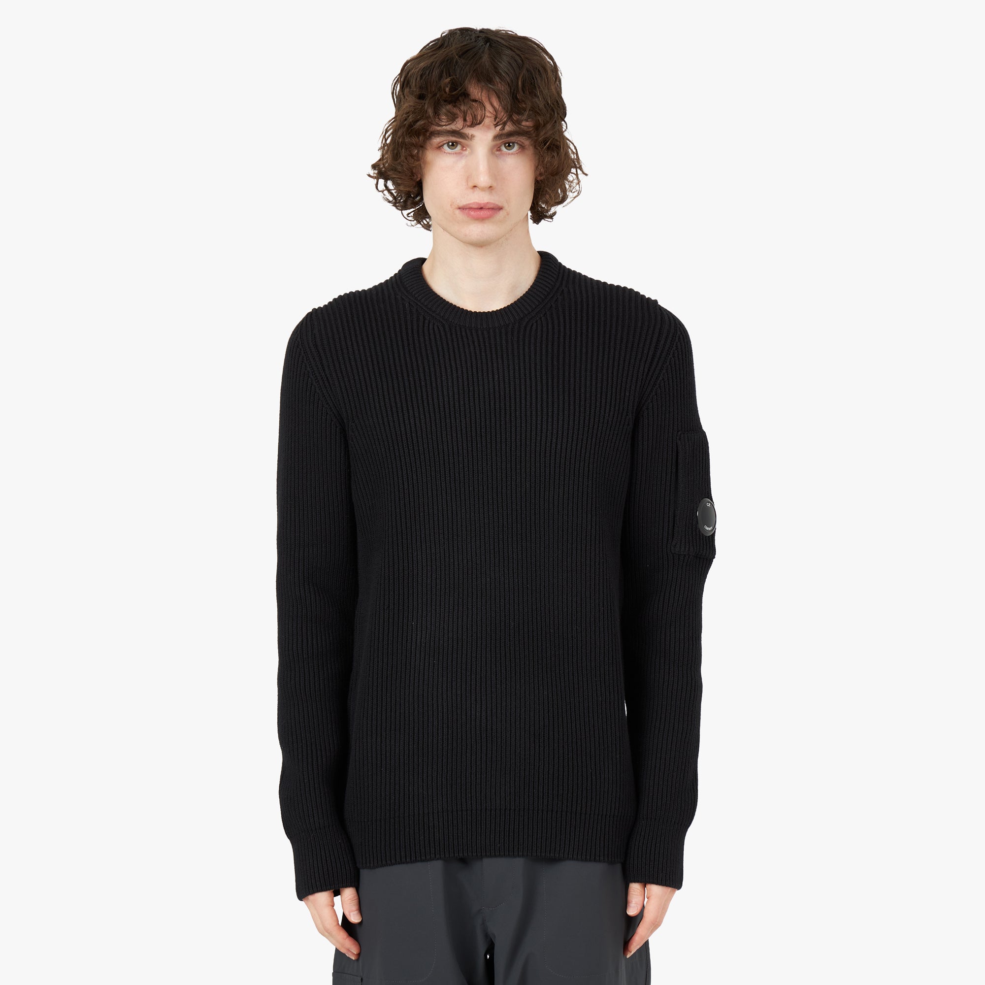 C.P. Company Full Rib Crewneck / Black 1