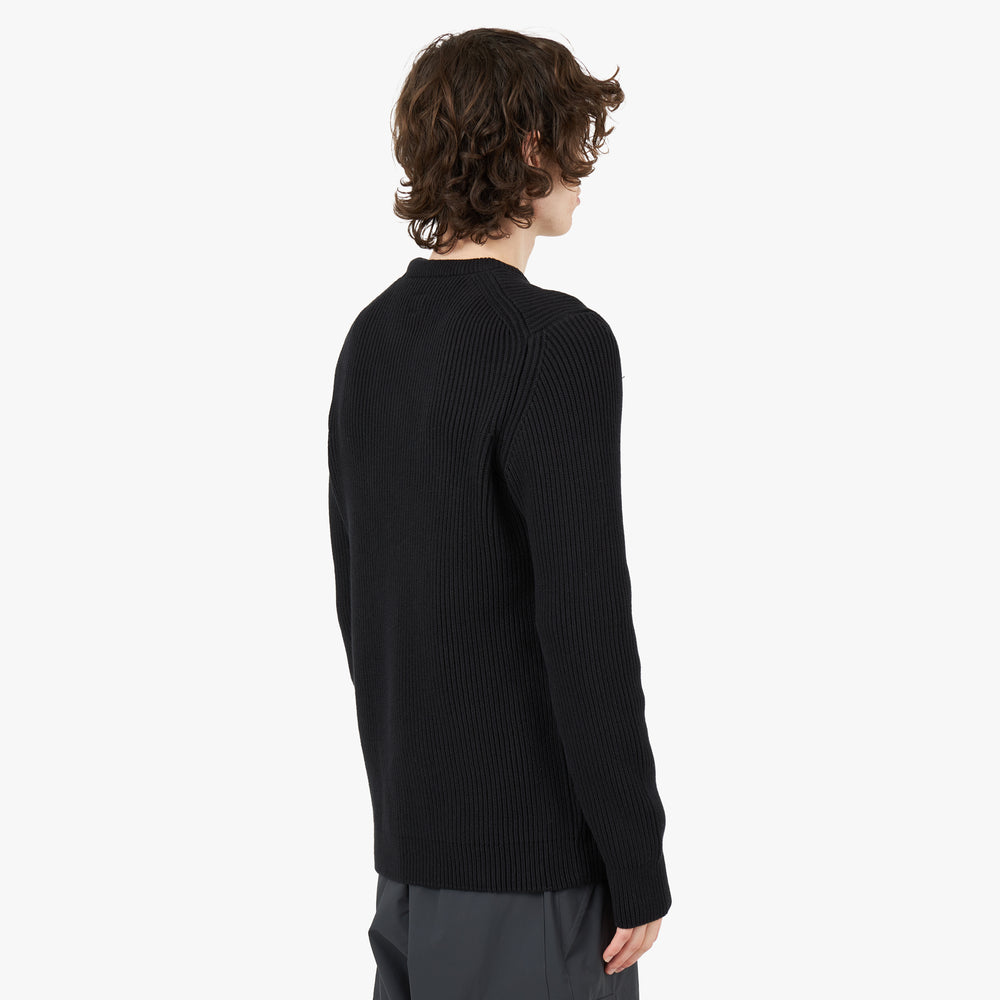 C.P. Company Full Rib Crewneck Black