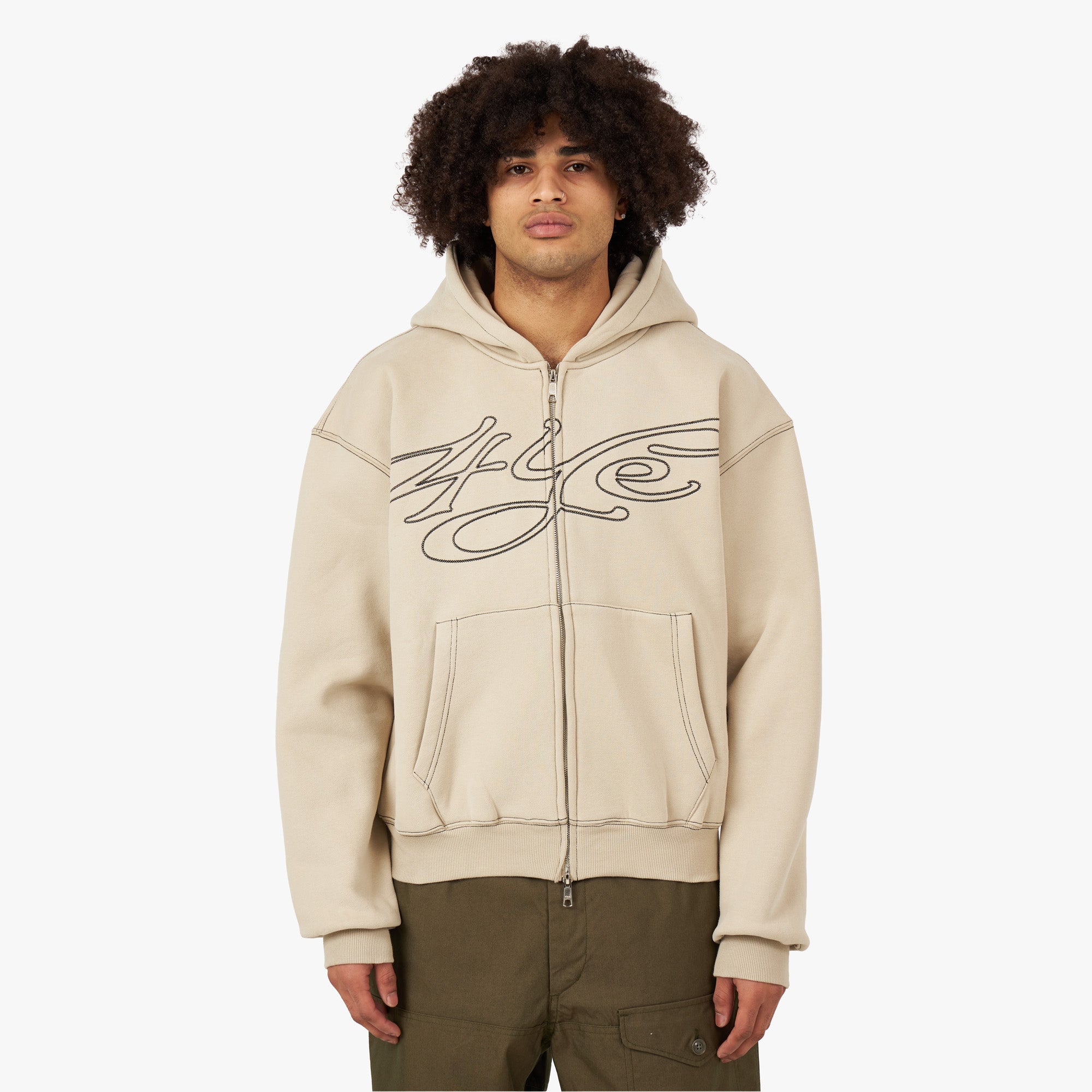 Black and cheap beige hoodie