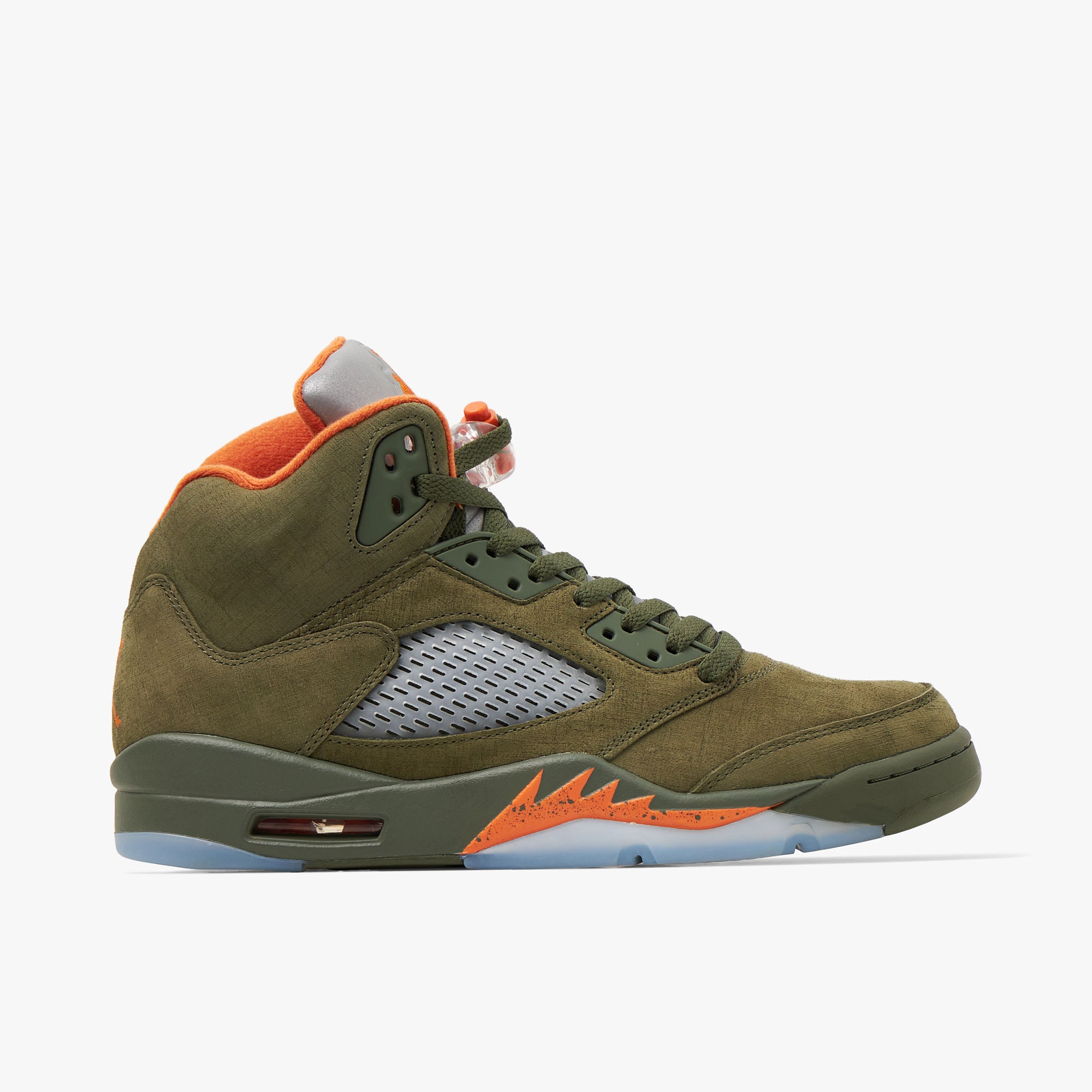 Jordan 5 Rétro Army Olive / Orange Solaire   1