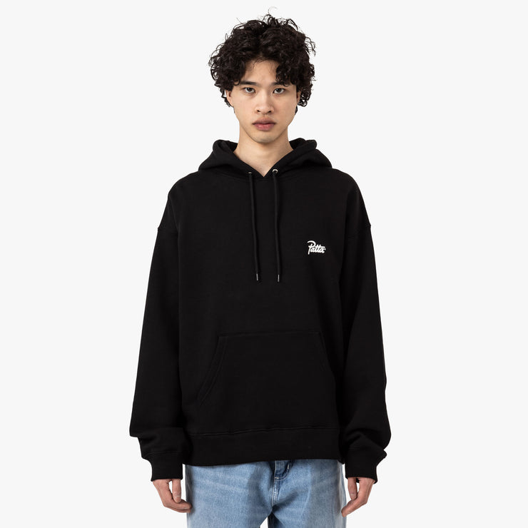 Patta Patta Bark Boxy Hooded Sweater Black 1