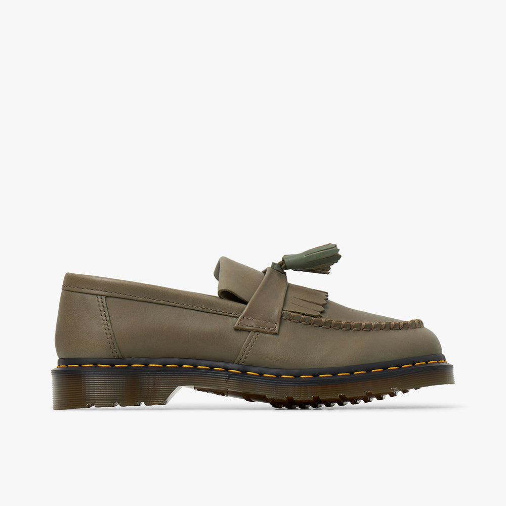 Dr. Martens Adrian Tassel Loafer / Olive Carrara Leather - Low Top  1