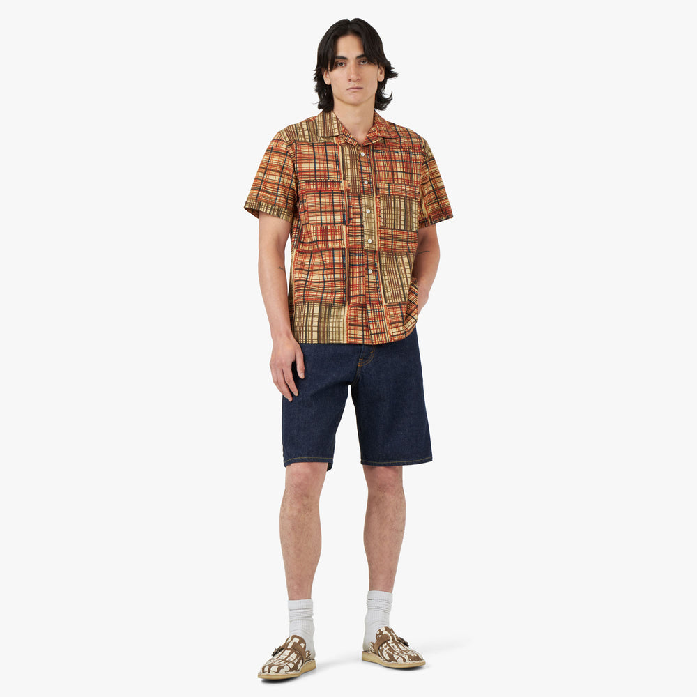 【新品未開封・送料無料】 BEAMS PLUS Open Collar Short Sleeve Shirt Block Print その他