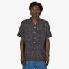 BEAMS PLUS Open Collar Short Sleeve Shirt / Blue 1