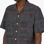BEAMS PLUS Open Collar Short Sleeve Shirt / Blue 4